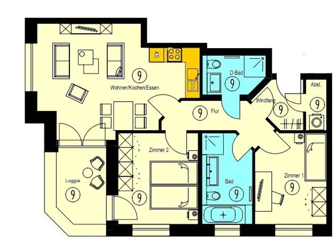 3 Zimmer Wohnung mit 76 m² in Chemnitz – Bild 3