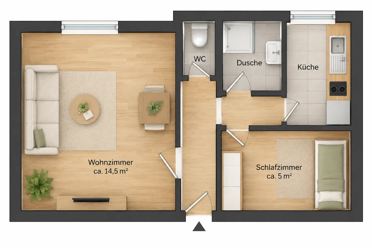 2 Zimmer Wohnung mit 30 m² in Köln – Bild 7