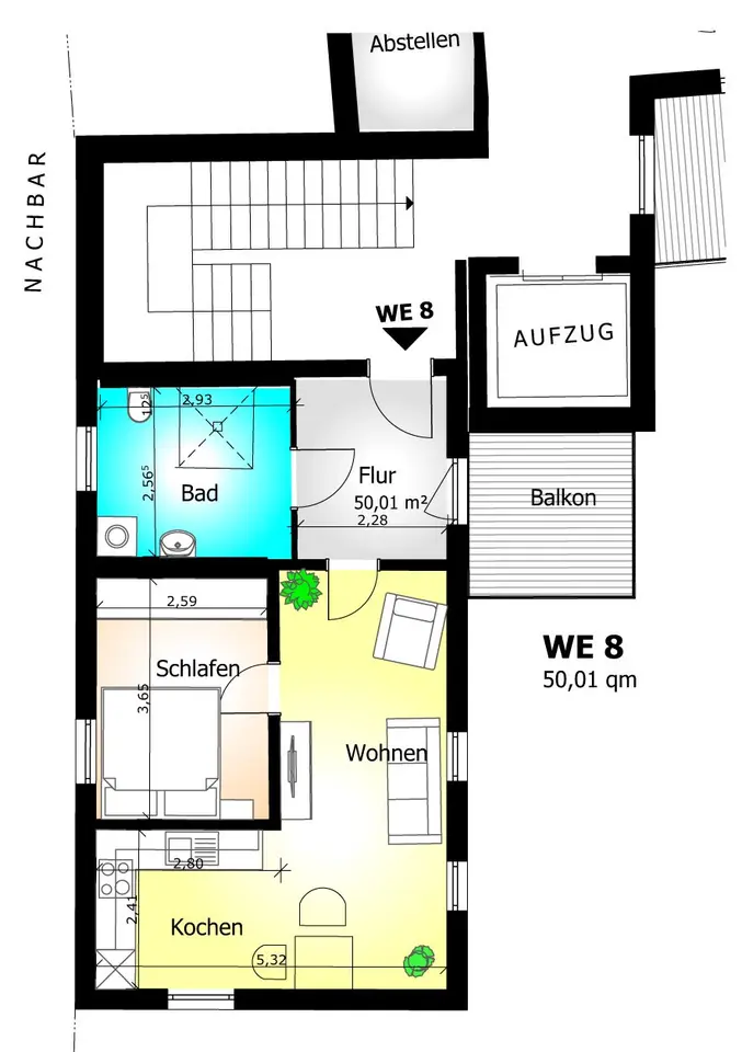 2 Zimmer Wohnung mit 50 m² in Stendal – Bild 5