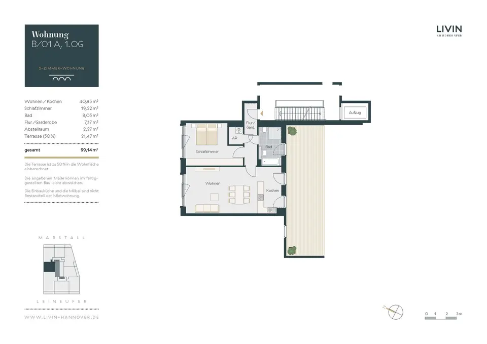 2 Zimmer Wohnung mit 99 m² in Hannover – Bild 10