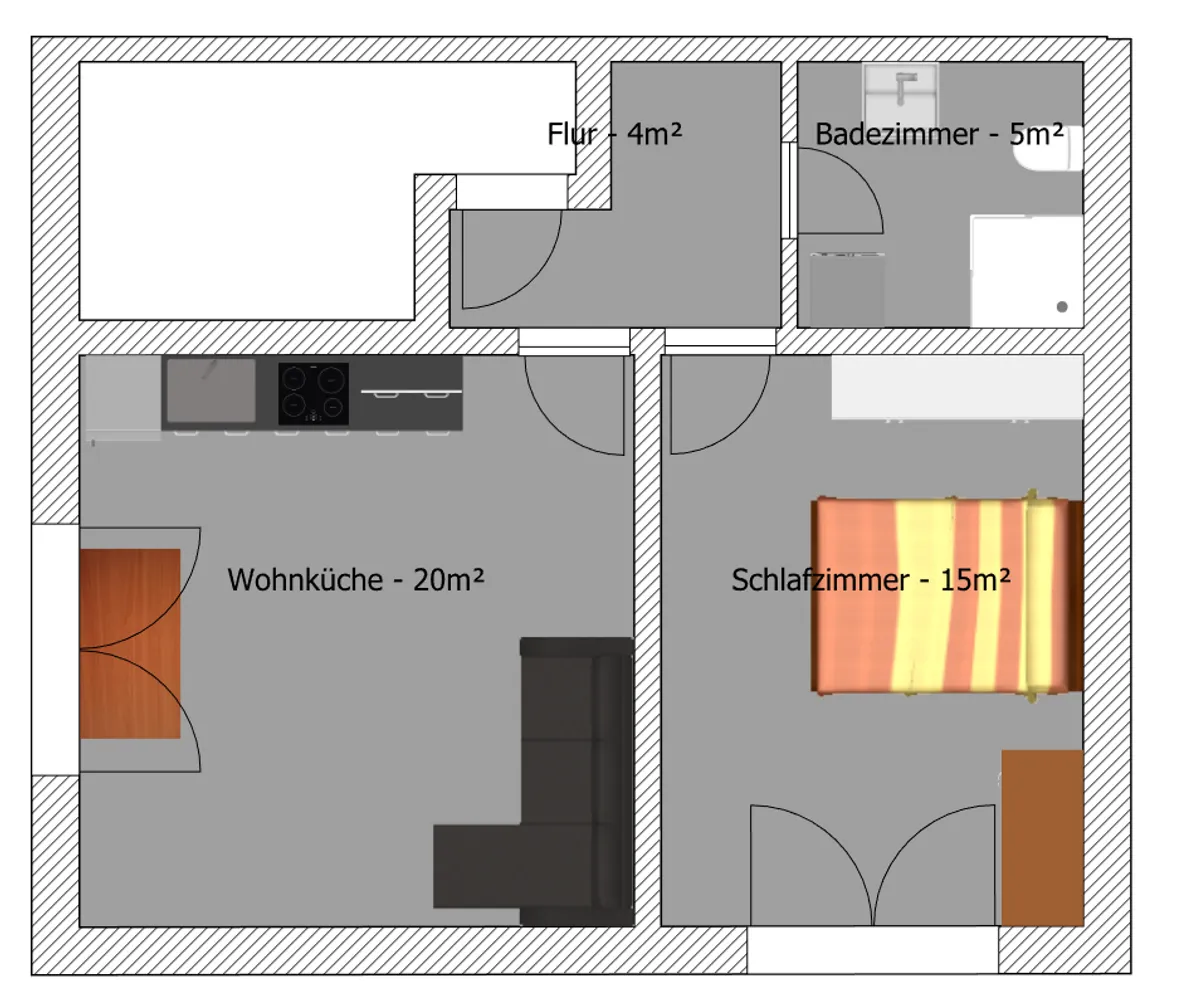 2 room apartment with 42 m² in Hofheim am Taunus – Photo 2