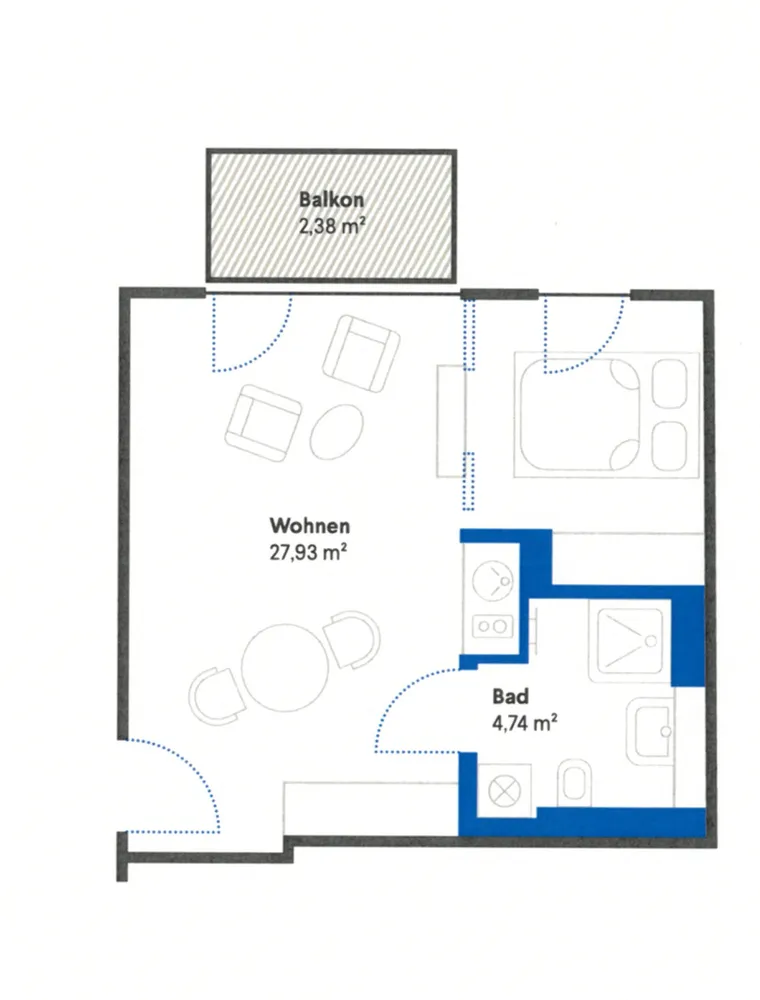 1 room apartment with 35 m² in Berlin – Photo 8