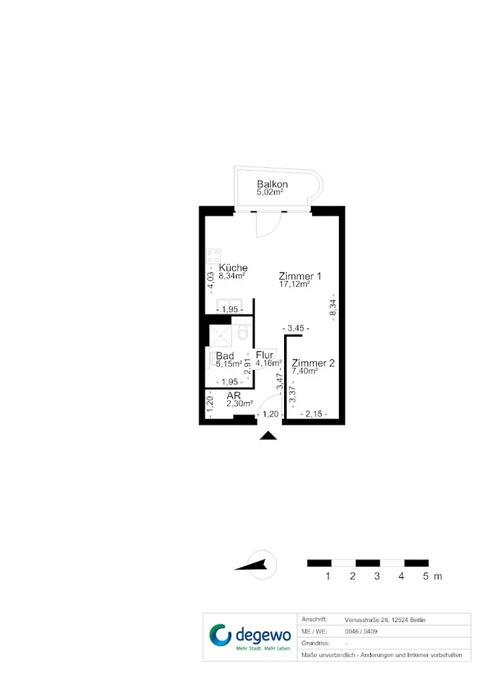 1 Zimmer Wohnung mit 47 m² in Berlin – Bild 1
