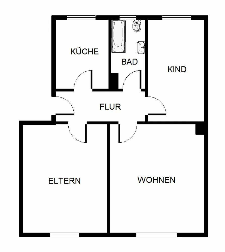 3 Zimmer Wohnung mit 59 m² in Gelsenkirchen – Bild 1