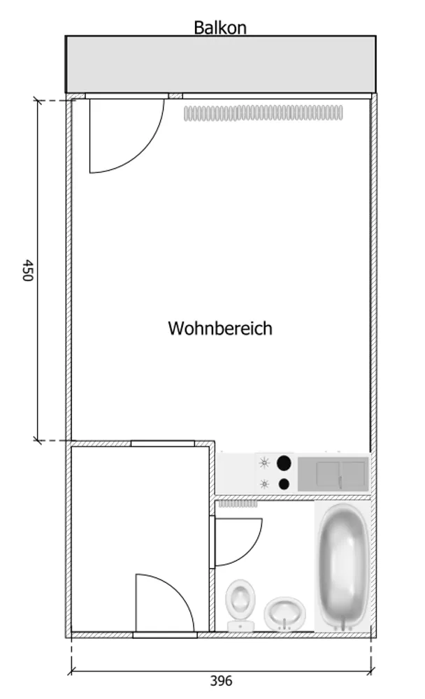 1 Zimmer Wohnung mit 27 m² in München – Bild 1