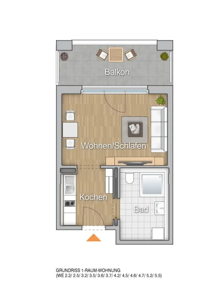 1 Zimmer Wohnung mit 34 m² in Mülheim an der Ruhr – Bild 2