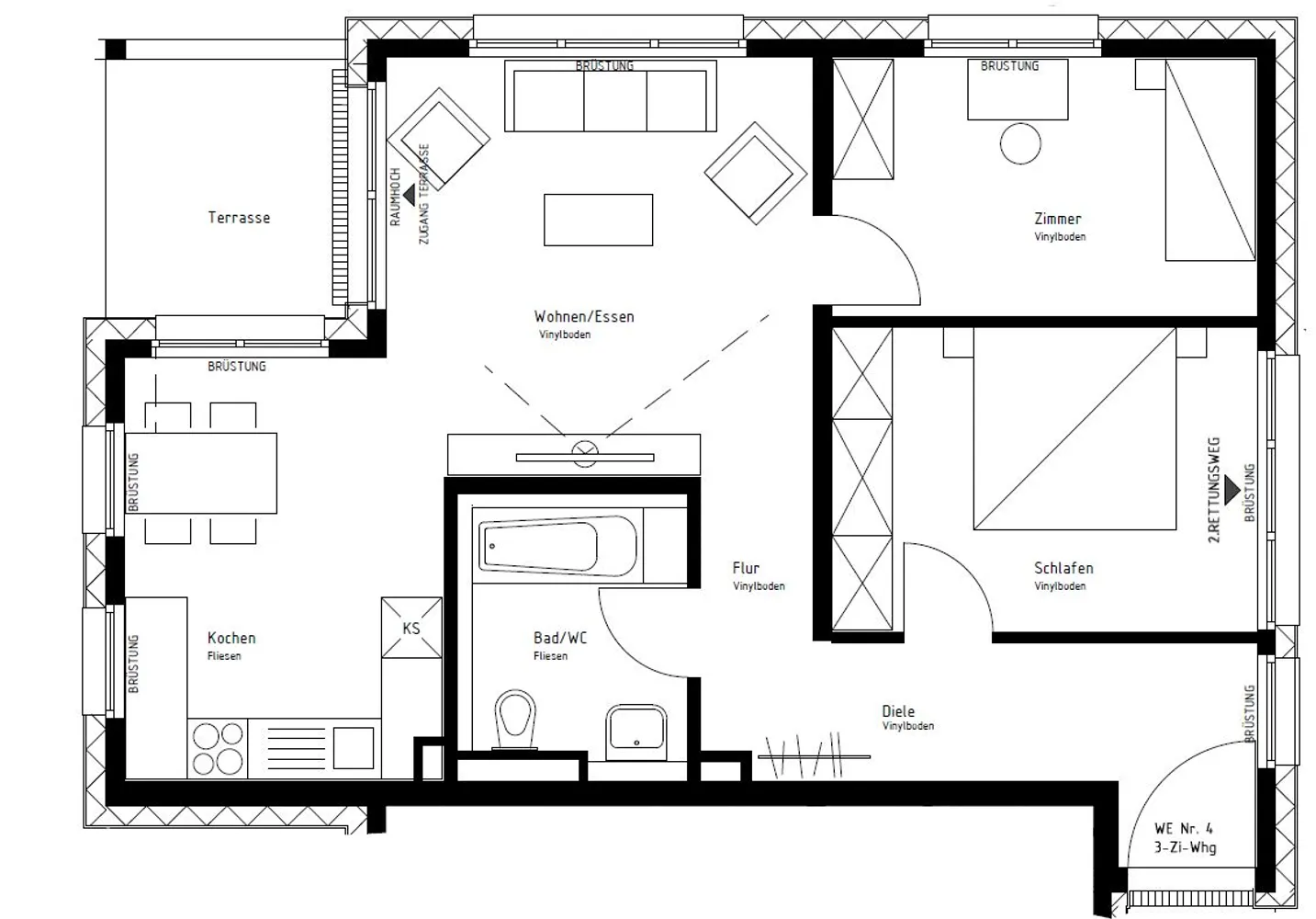 3 Zimmer Wohnung mit 73 m² in Stuttgart – Bild 5