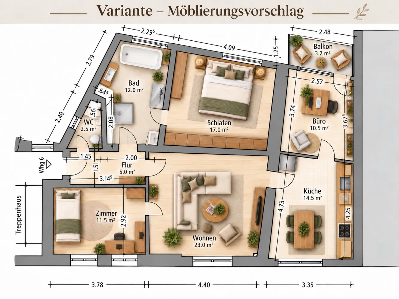 3 Zimmer Wohnung mit 98 m² in Solingen – Bild 1