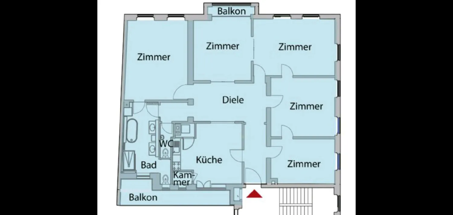 5 Zimmer Wohnung mit 180 m² in Karlsruhe – Bild 1