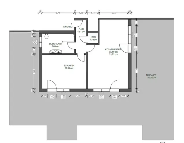 2 Zimmer Wohnung mit 119 m² in Regensburg – Bild 12