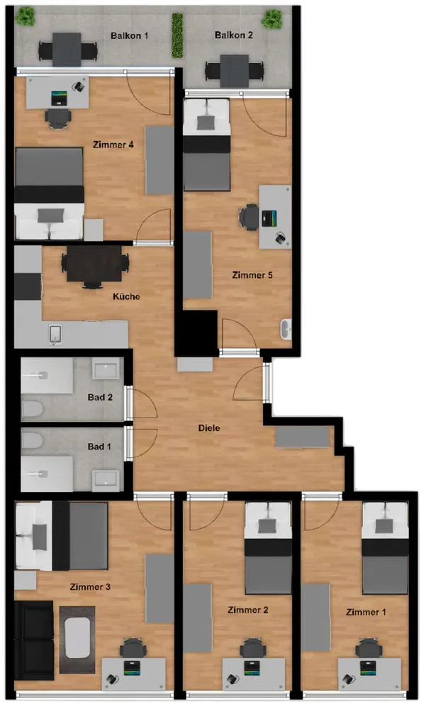 WG-Zimmer mit 14 m² in München – Bild 2