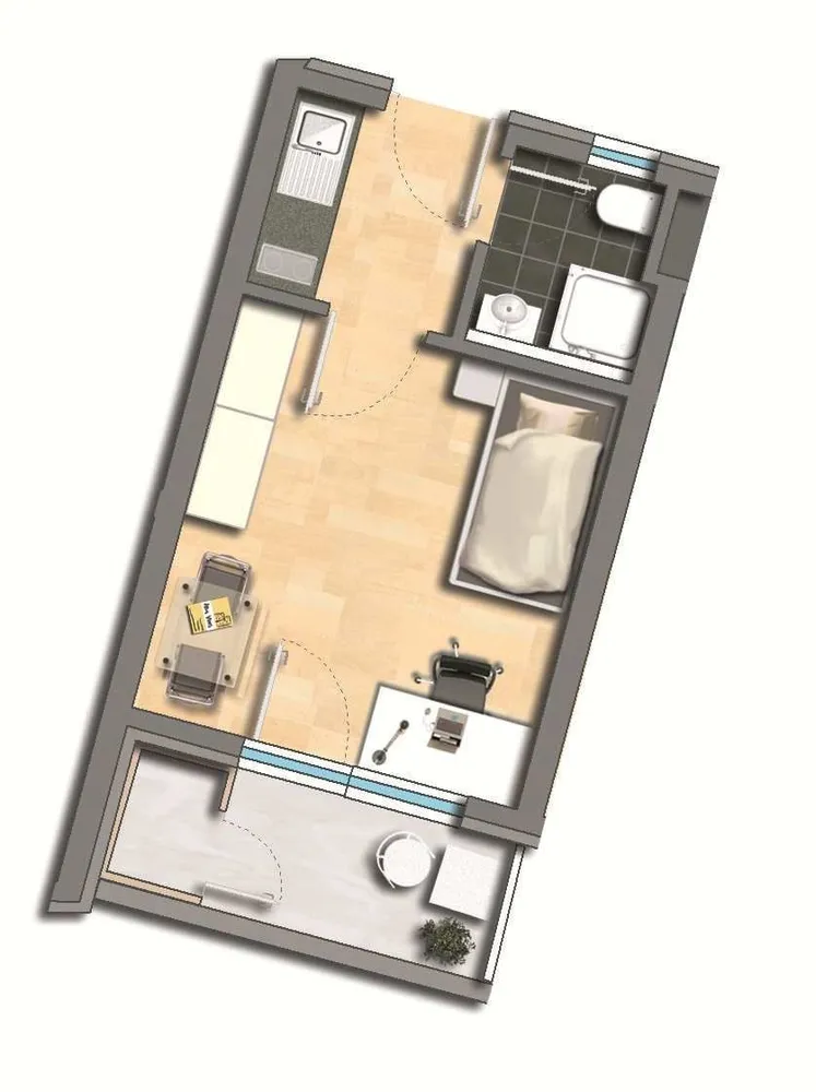 1 Zimmer Wohnung mit 20 m² in Stuttgart – Bild 4