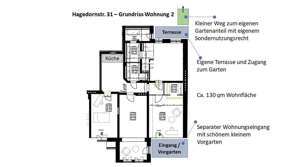5 Zimmer Wohnung mit 131 m² in Hamburg – Bild 5