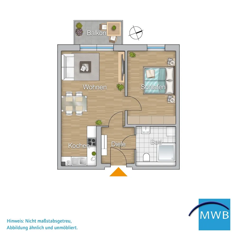 2 Zimmer Wohnung mit 52 m² in Oberhausen – Bild 3