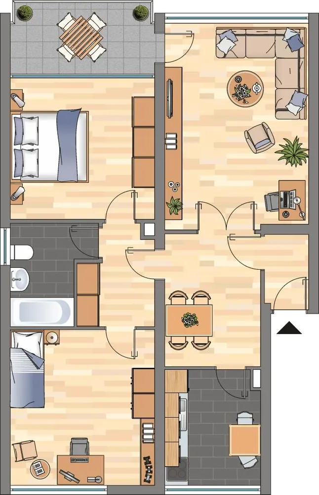 3 Zimmer Wohnung mit 79 m² in Dortmund – Bild 2