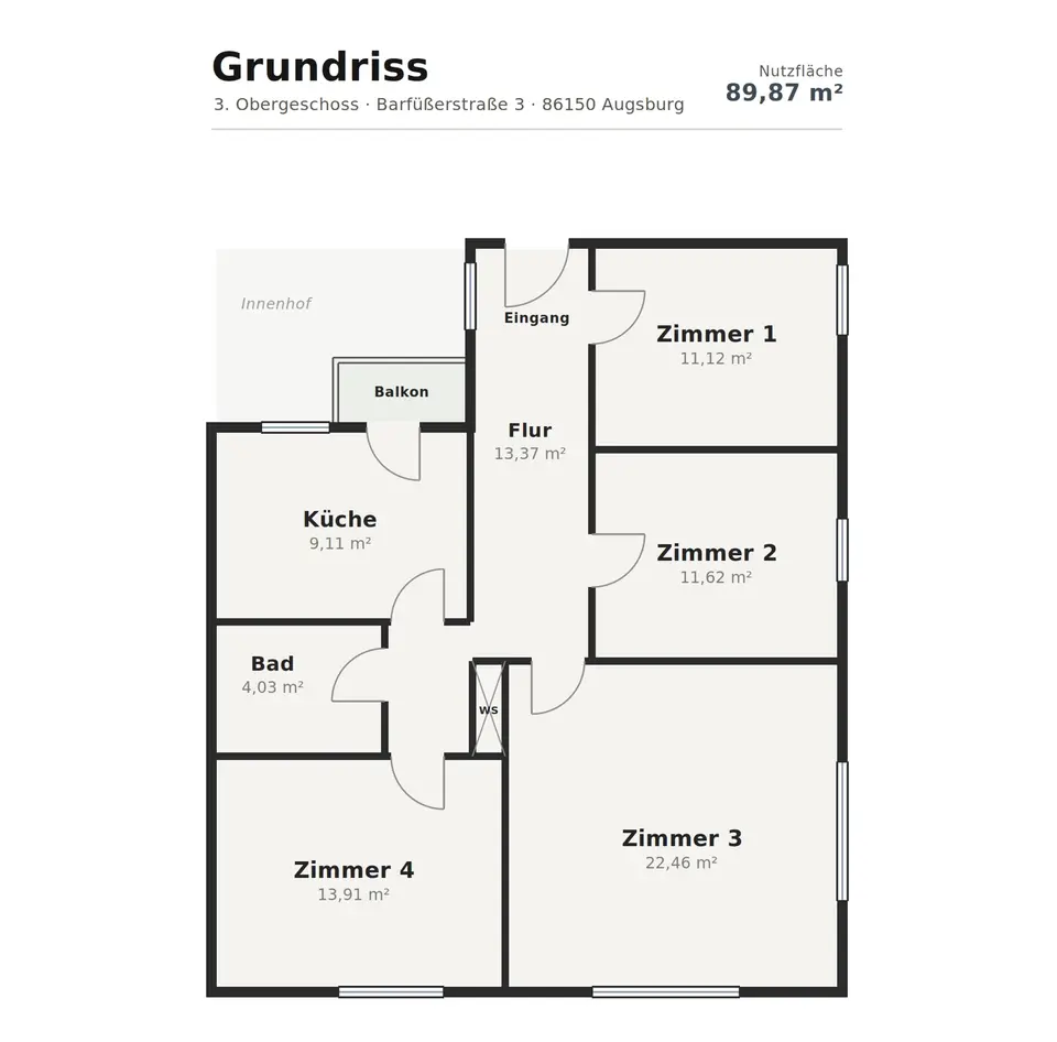 WG-Zimmer mit 90 m² in Augsburg – Bild 10