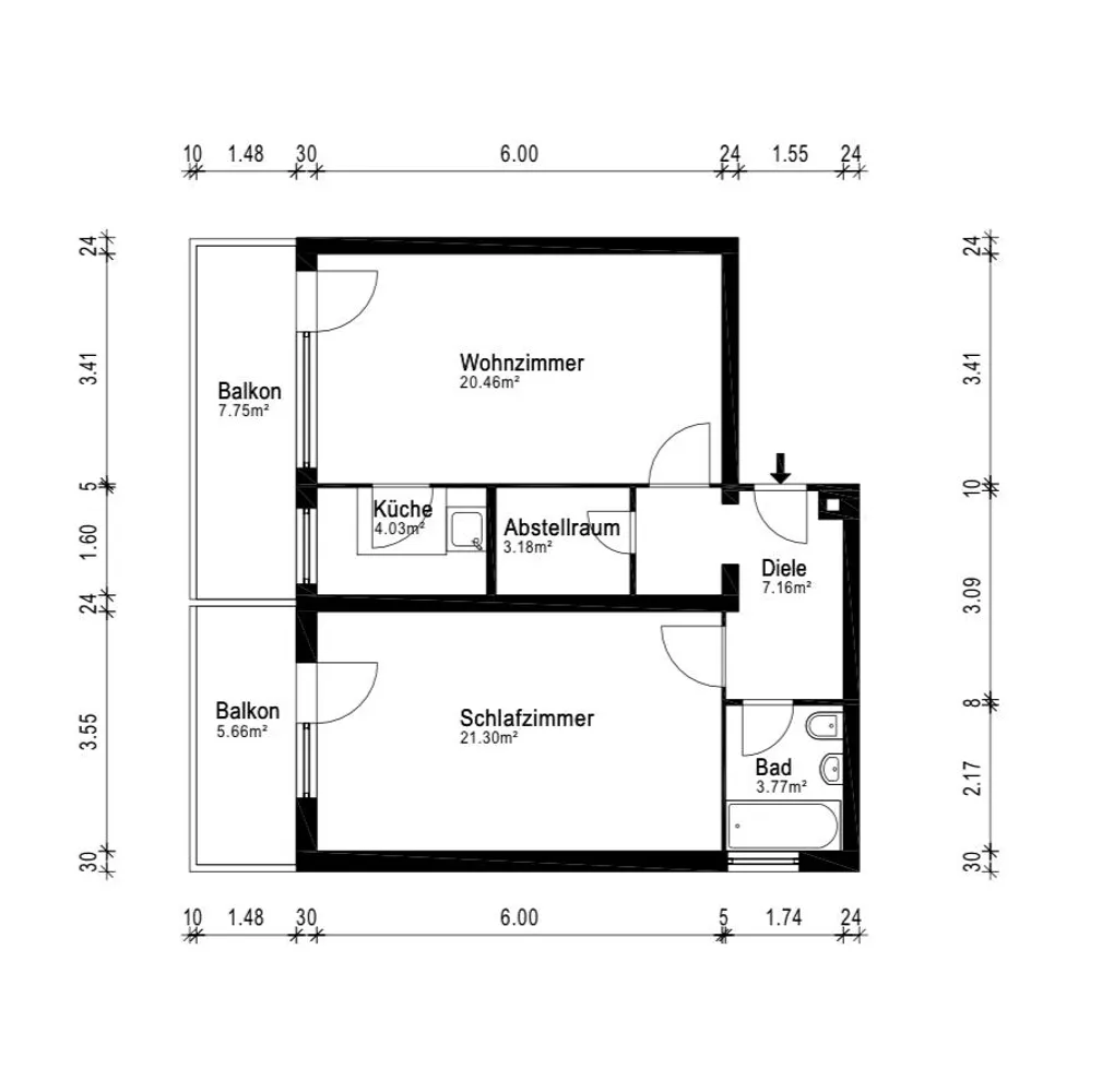 2 room apartment with 67 m² in Munich – Photo 5
