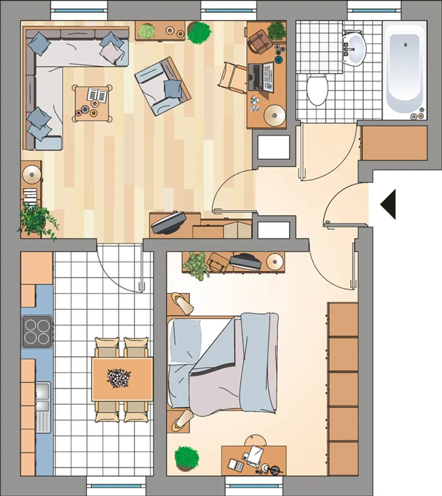 3 Zimmer Wohnung mit 47 m² in Gelsenkirchen – Bild 2