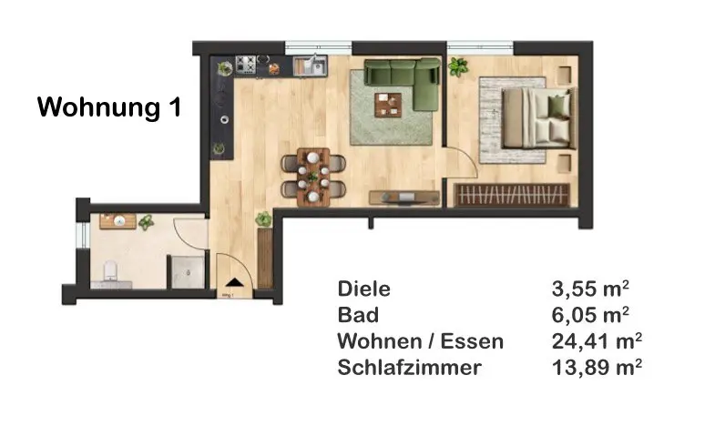 3 Zimmer Wohnung mit 45 m² in Gießen – Bild 7