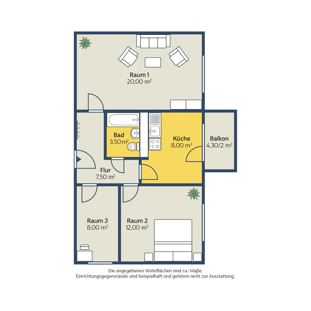 3 room apartment with 62 m² in Leipzig – Photo 2