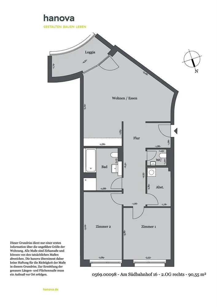 3 room apartment with 91 m² in Hanover – Photo 4