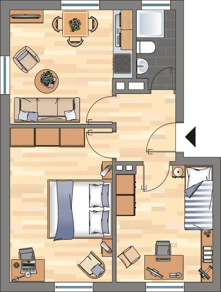 2 Zimmer Wohnung mit 50 m² in Wilhelmshaven – Bild 1