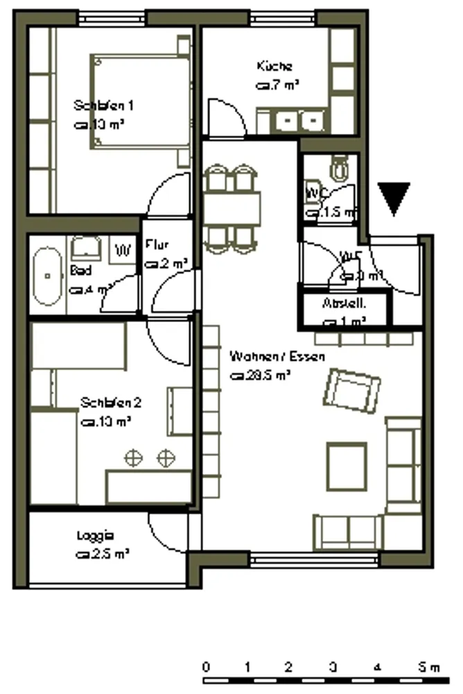 3 Zimmer Wohnung mit 76 m² in Hannover – Bild 2