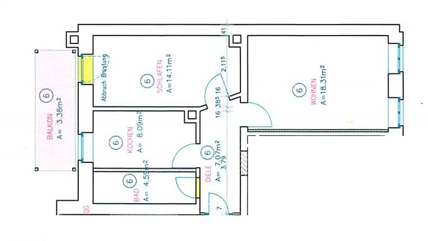 2 Zimmer Wohnung mit 52 m² in Chemnitz – Bild 2
