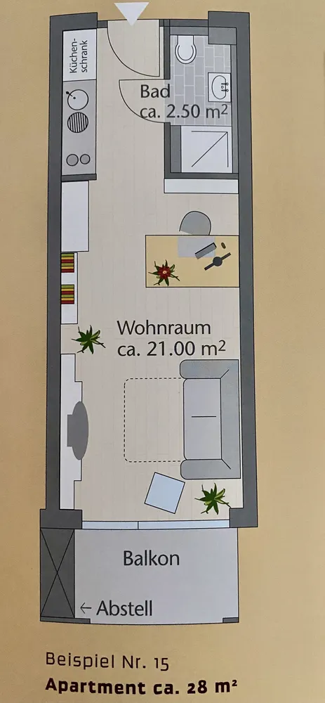 1 Zimmer Wohnung mit 27 m² in Nürnberg – Bild 11