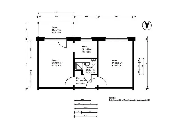 2 Zimmer Wohnung mit 44 m² in Halle (Saale) – Bild 6