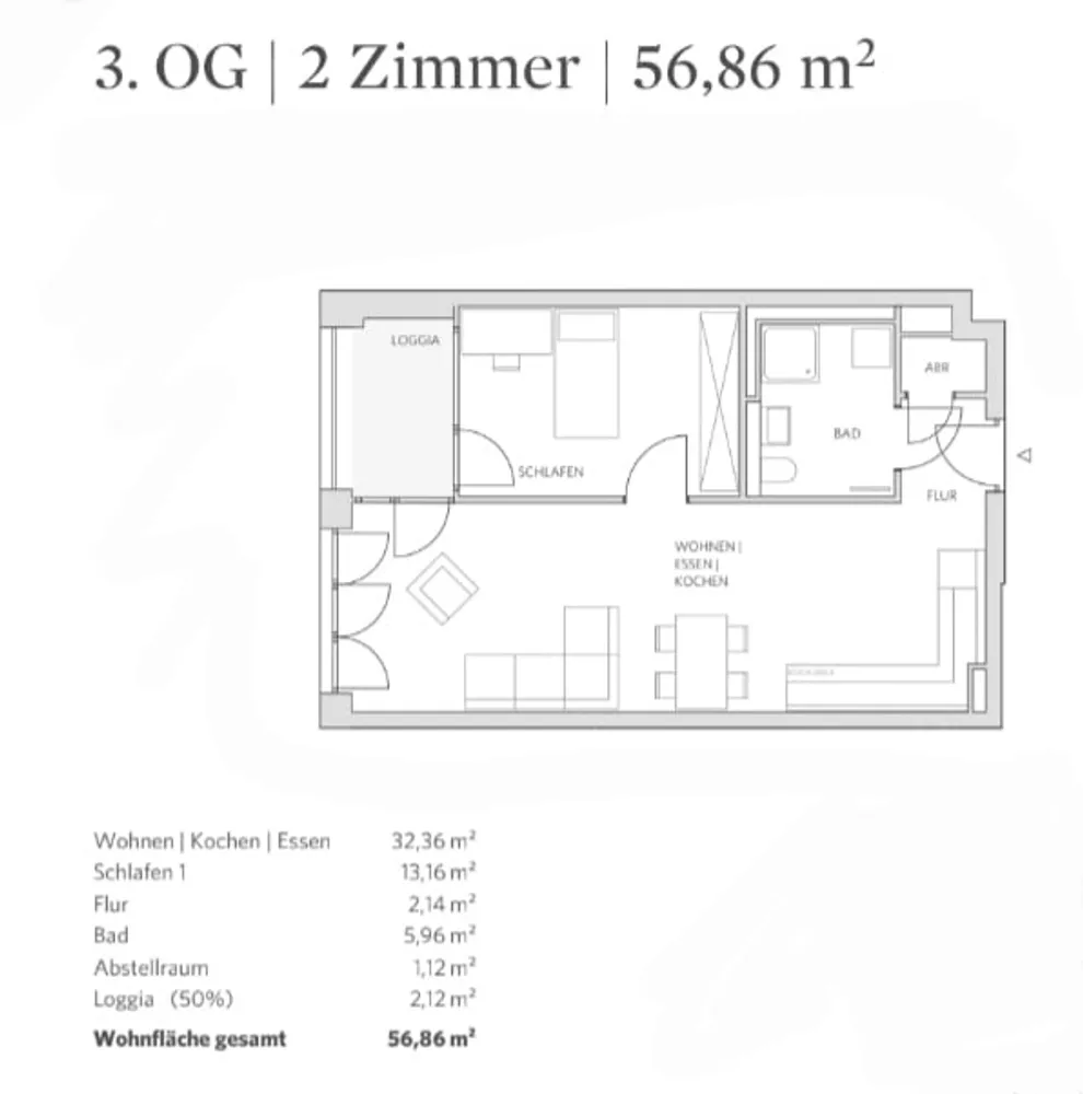 2 Zimmer Wohnung mit 57 m² in München – Bild 8