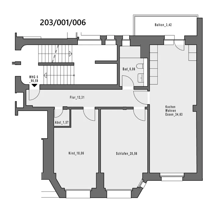 3 Zimmer Wohnung mit 96 m² in Hagen – Bild 5