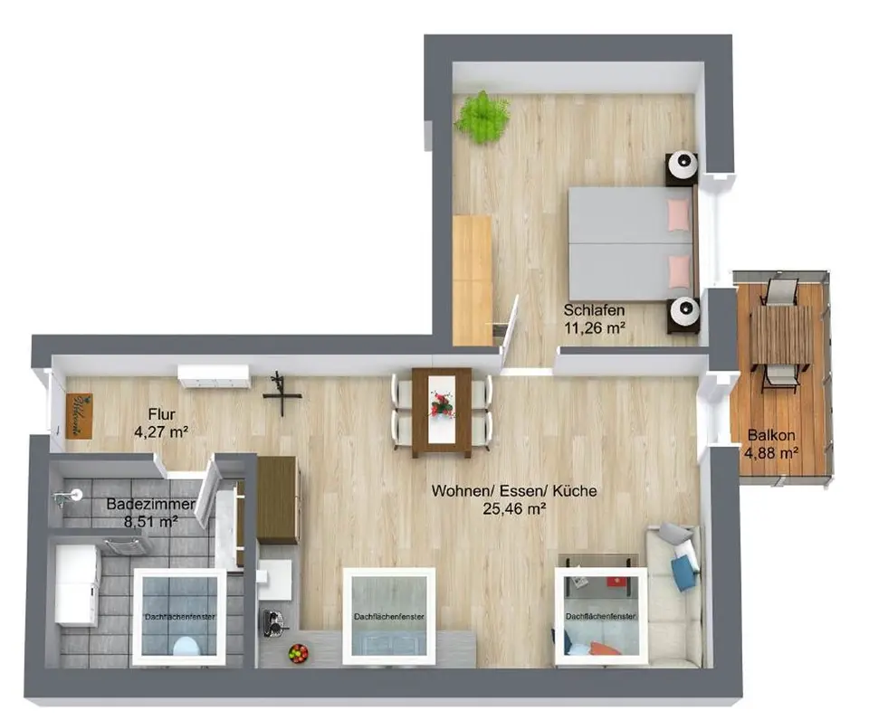 2 Zimmer Wohnung mit 50 m² in Donauwörth – Bild 5