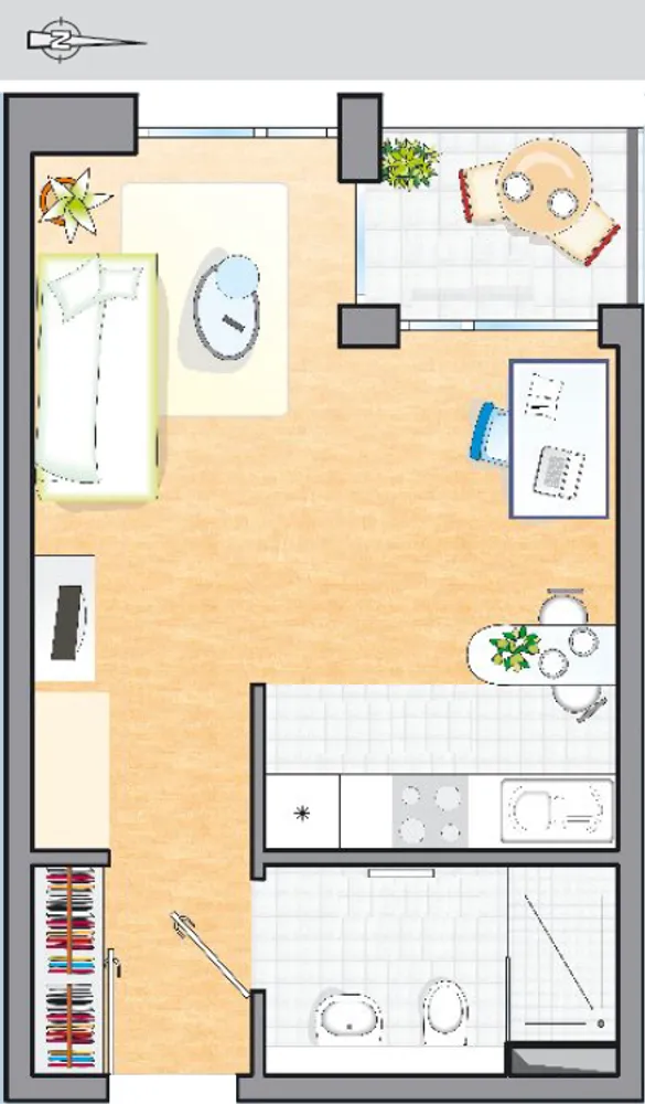 1 Zimmer Wohnung mit 30 m² in Karlsruhe – Bild 7
