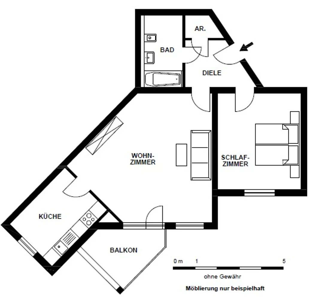 2 Zimmer Wohnung mit 62 m² in Düsseldorf – Bild 2