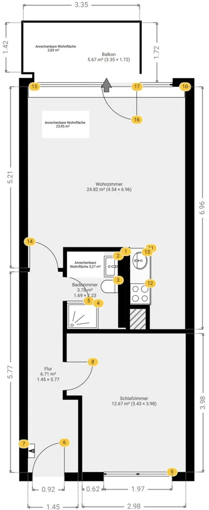 2 Zimmer Wohnung mit 50 m² in Bremen – Bild 10