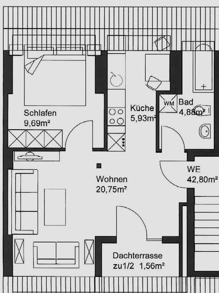 2 room apartment with 43 m² in Leipzig – Photo 2