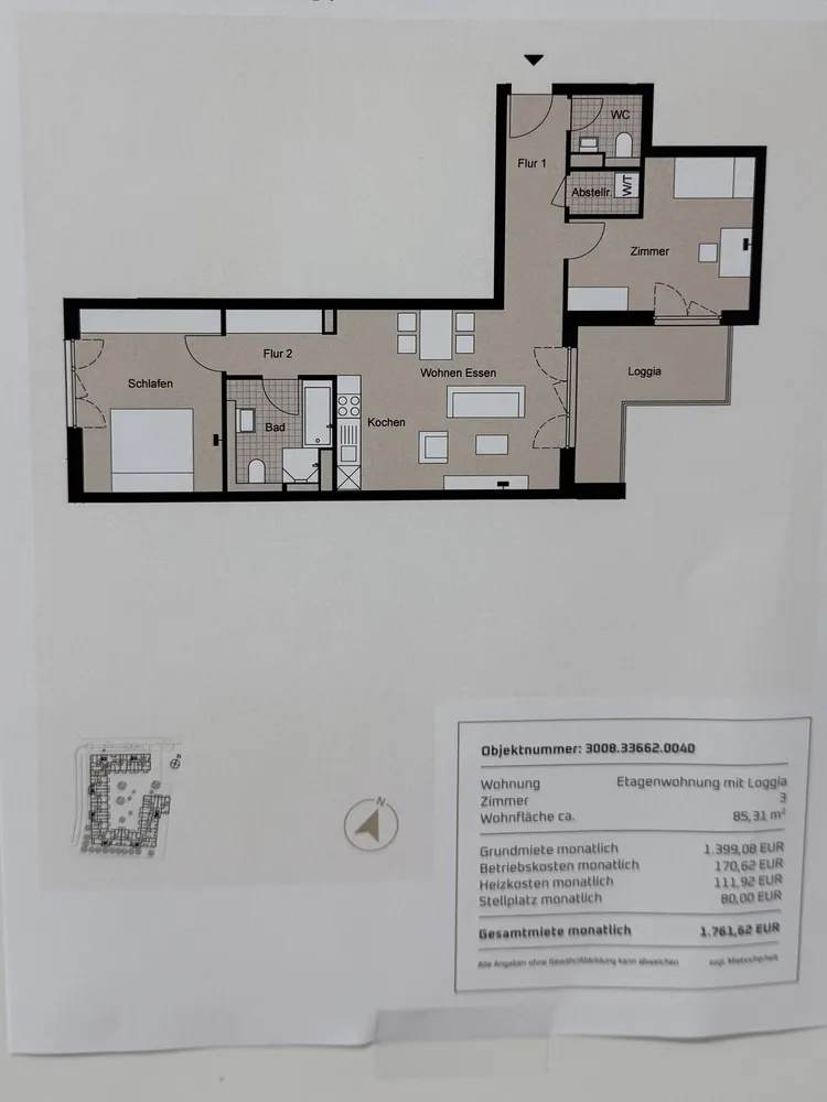 3 room apartment with 85 m² in Frankfurt am Main – Photo 2