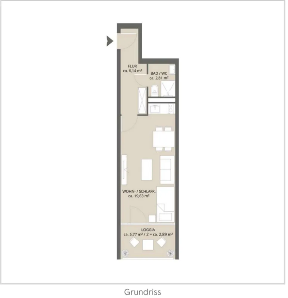 1 Zimmer Wohnung mit 32 m² in München – Bild 10