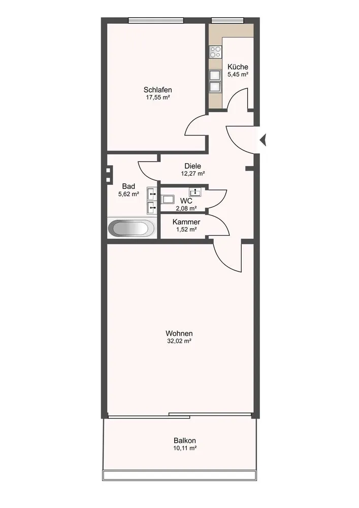 2 room apartment with 84 m² in Munich – Photo 4