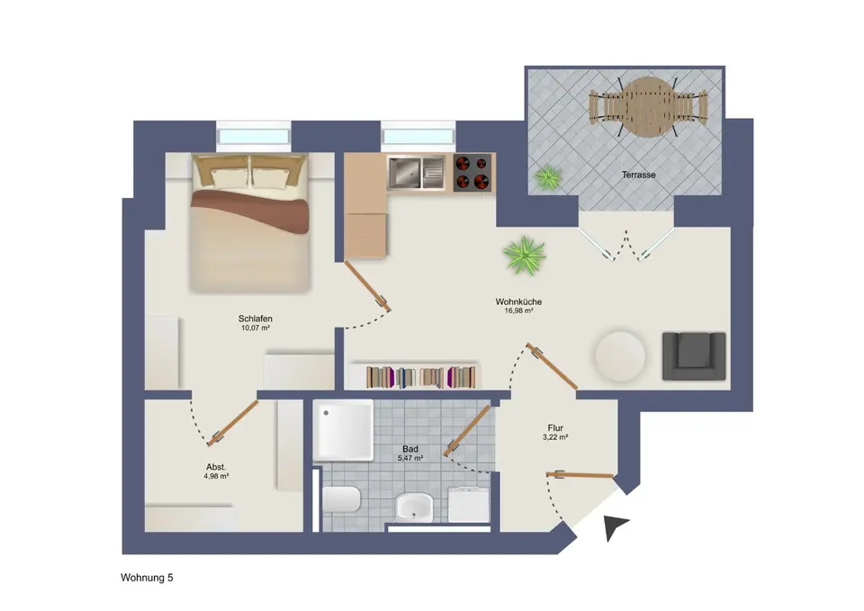 2 Zimmer Wohnung mit 63 m² in Vechta – Bild 7