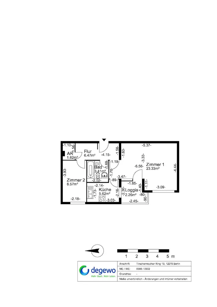 2 room apartment with 52 m² in Berlin – Photo 7
