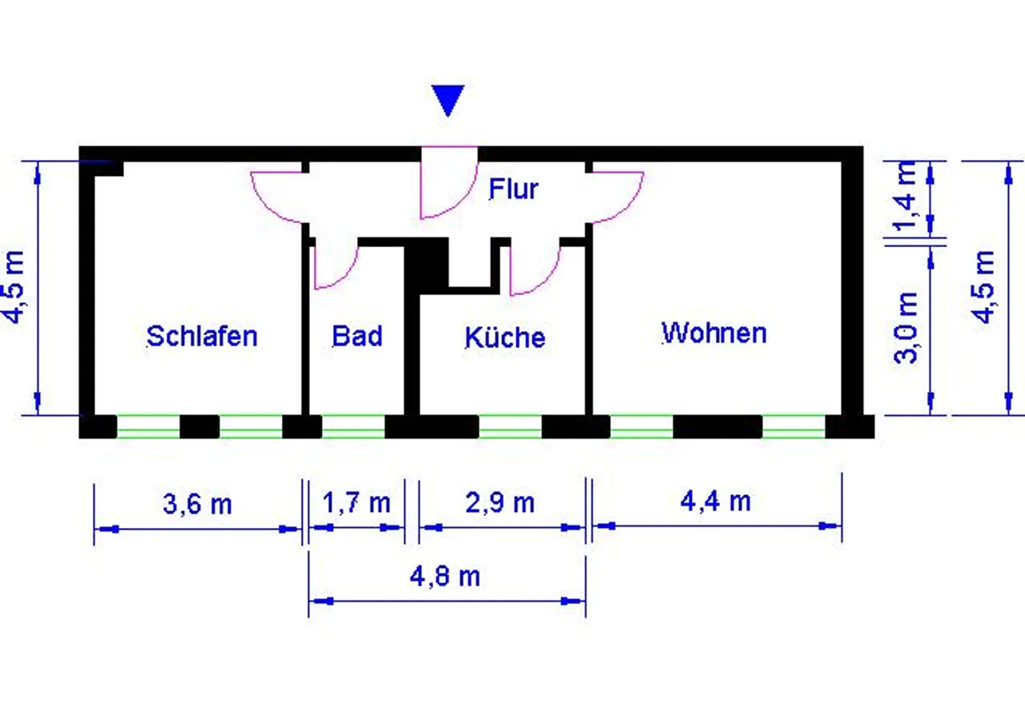 2 room apartment with 55 m² in Magdeburg – Photo 8