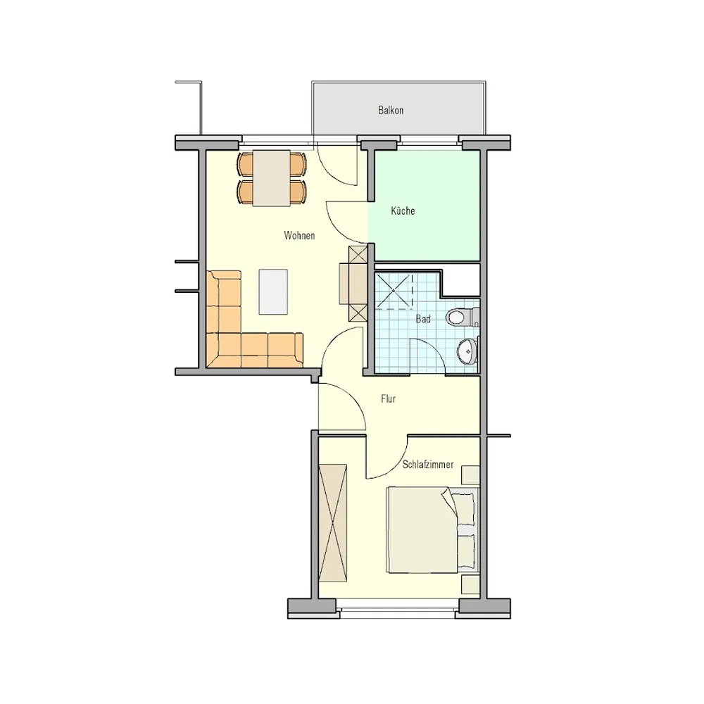 2 Zimmer Wohnung mit 45 m² in Rostock – Bild 3