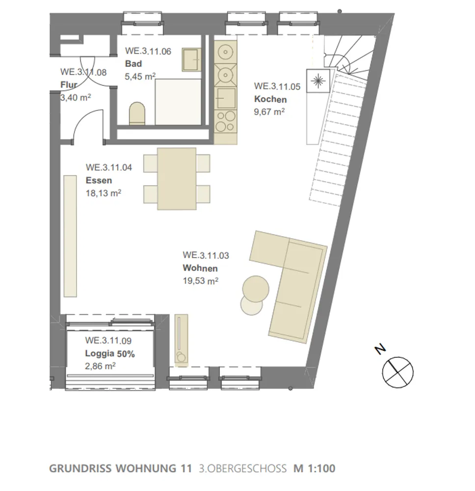 3 room apartment with 98 m² in Cologne – Photo 4