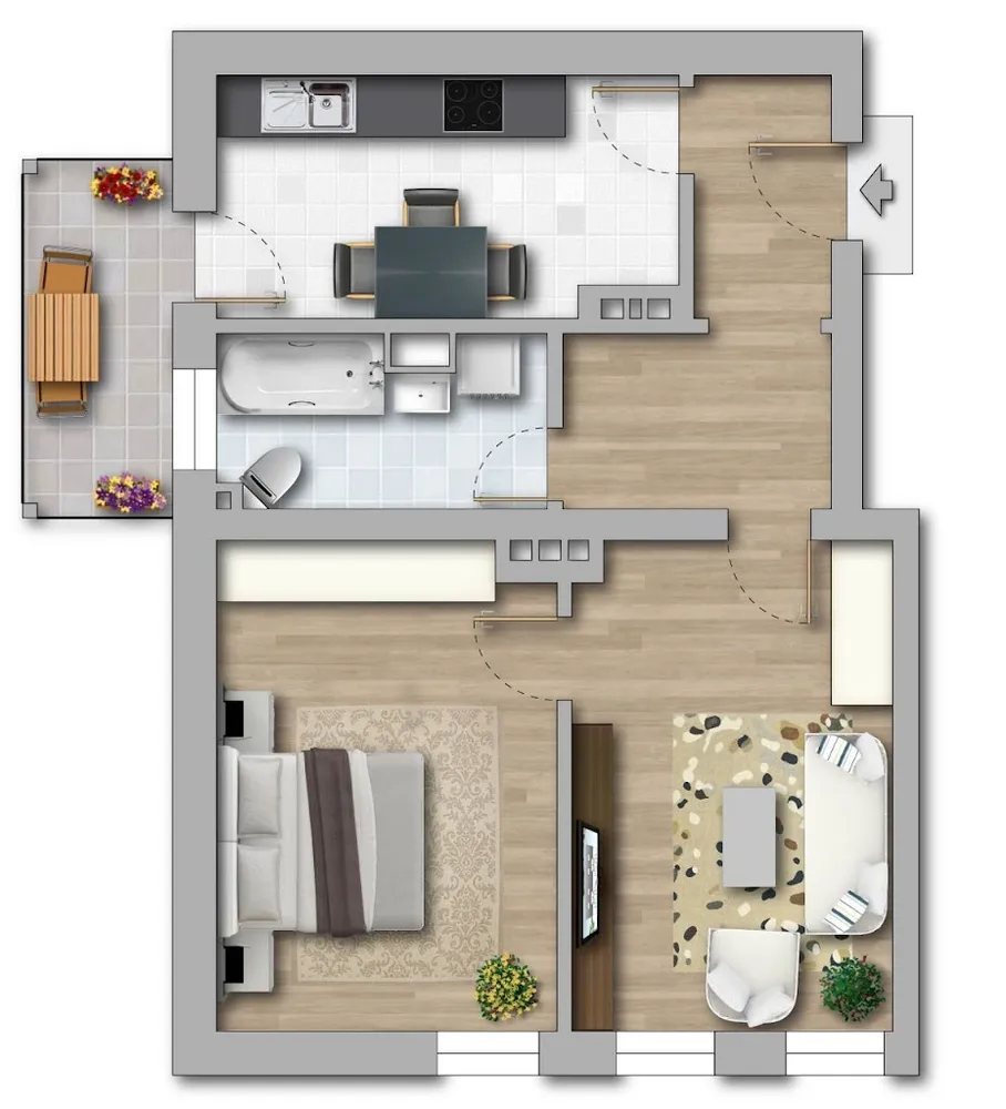 2 Zimmer Wohnung mit 57 m² in Merseburg – Bild 8