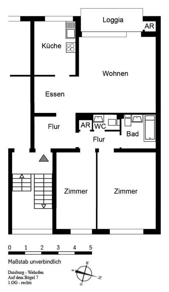 4 Zimmer Wohnung mit 77 m² in Duisburg – Bild 2