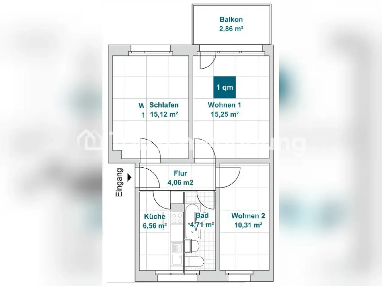 3 room apartment with 61 m² in Dresden – Photo 2