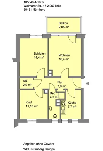 3 Zimmer Wohnung mit 65 m² in Nürnberg – Bild 9