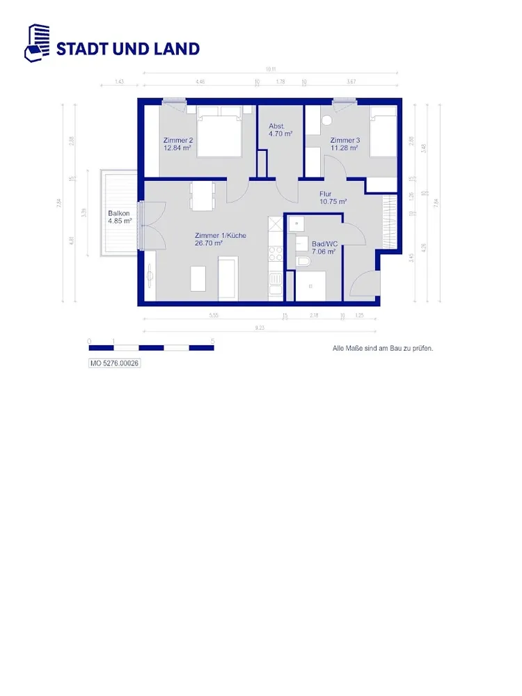 3 Zimmer Wohnung mit 75 m² in Berlin – Bild 3